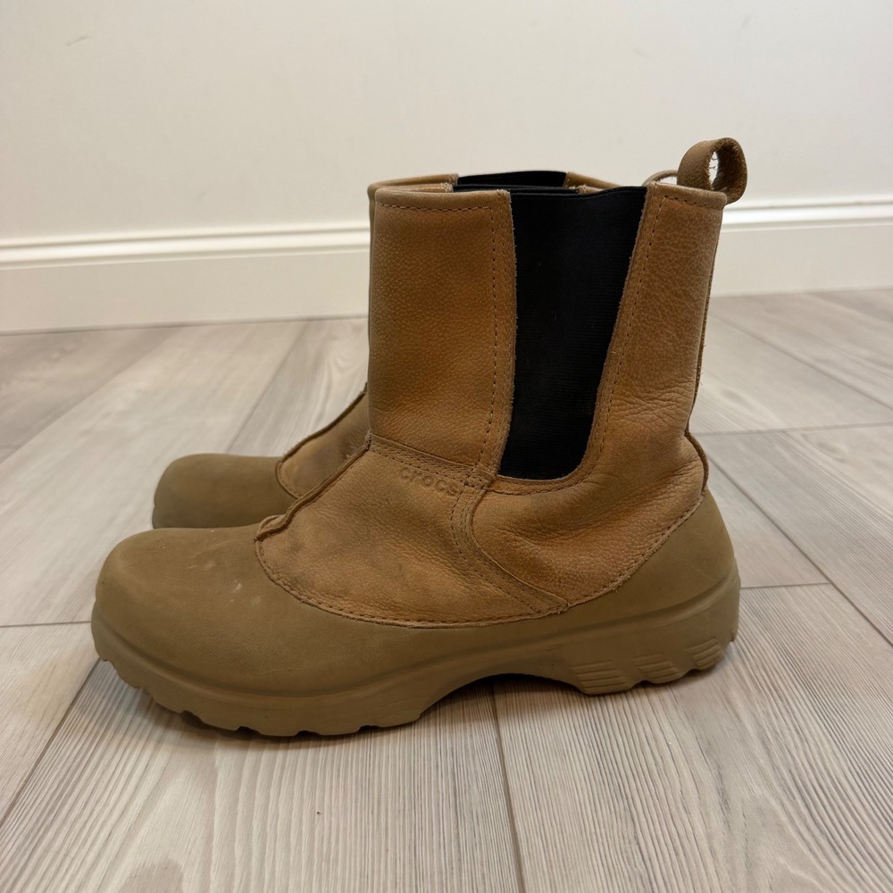 Crocs 11483 Greeley Boot Fleece Lined Chelsea Pull On Boots Size M9